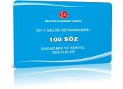 MHP 2011 Seçim Beyannamesi 100 Söz Ekonomik ve Sosyal Destekler